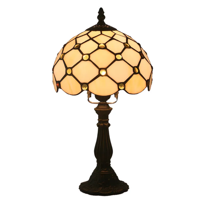 placut Mai puțin decât depozit  Tiffany lampa veioza retro bar galben lampă de sticlă rășină de bază de masă  lămpi de masă de machiaj parte lampă de masă ~ Lămpi cu LED-uri / I-dt.ro