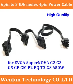 PCI-E 6pini la 3 IDE molex 4pin modulare de alimentare cablu pentru EVGA SuperNOVA G+ 1600W 2000W G2 G3 G5 GP GM P2 PQ T2 GS