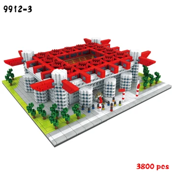 Internaționale, AC Milan, Borussia Dortmund Fotbal Club Stadionul Signal Iduna Park DIY Mini Diamon Blocuri de Caramida de Jucărie