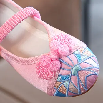 Chineză Antichitate Stil Fete Pantofi Brodate Hanfu Pantofi Kawaii Copii Lolita Rochie Pantofi Carnaval Festival Casual Singur Apartamente