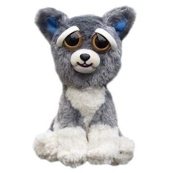 Câinele Gri, 22 cm, jucărie feisty animale de companie fp001e
