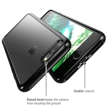 I-BLASON Pentru iPhone 7 Plus 8 Plus Caz de 5.5 inch Seria Halo Anti-knock Rezistent la zgarieturi TPU Bumper + Clar Înapoi Caz Acoperire