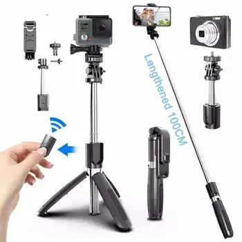 Extensibil Wireless Selfie Stick Trepied L02 Telefon Auto Stick Cu Bluetooth De La Distanță Bluetooth Selfie Stick-Ul De La Distanță
