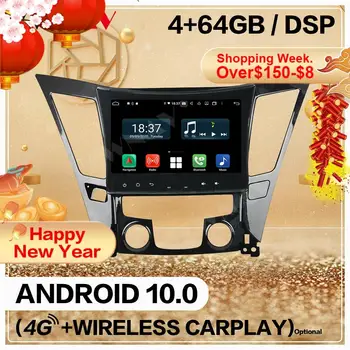 4+128 Carplay 2Din Pentru Hyundai SONATA 8 I40 I45 I50 YF 2011+ Android 10 Ecranul Player Audio, Radio Navi GPS Șeful Unității Auto Stereo