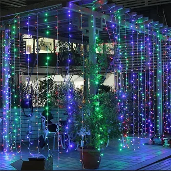 3Mx3M 300 6Mx3M 600 LED-uri în aer liber, Vacanță de Crăciun Decorativ de Nunta xmas Șir de Basm Cortina Ghirlande Strip Lumini de Partid