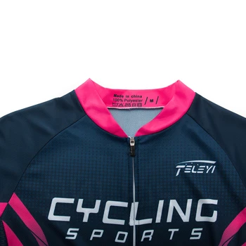 Teleyi Femei ciclism jersey 2021 Nou ciclu de îmbrăcăminte topuri cu maneci scurte CoolMax MTB vetement femme Luminoase de culoare uzura sport
