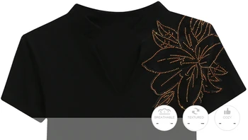 Moda de vara T-shirt Europene Haine Femei Sexy Goale Diamante Topuri Tricou Ropa Mujer Maneca Scurta 2020 Nou T04615