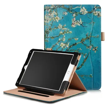 Autentice din Piele de Caz Pentru Apple New iPad 9.7 2017 & 2018 Lux Folio Stand Flip Piele Magnetic Smart Cover Caz pentru iPad Aer 1 2