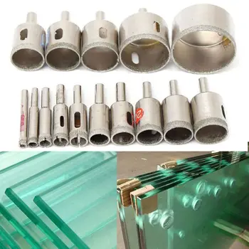 15 buc Diamond Cutter Gaura Set burghie Sticla Placi Ceramice Văzut Instrumente de Tăiere D2TD