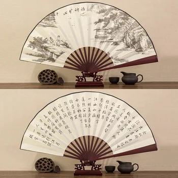 Stil chinezesc Fan Elev de 10 inch Pliere mână japoneză de Pliere Portabil eventail principal de epocă favoruri de nunta cadouri ventagli