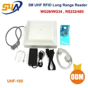 915MHz UHF RFID Rază Lungă Cititor includ ISO18000-6C (EPC C1G2) cărți și UHF Autocolant