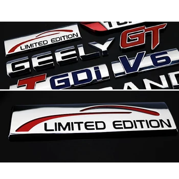 Pentru Limited Edition T V6 GDI Sport Emblema pentru Geely Emgrand EC7 EC8 X7 GX Viziune King Kong GT GE CK MK Chrome Corpul Autocolant Auto