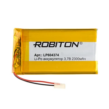 Li-ion polimer baterie lp604374 robiton, Li-Pol prismă cu circuit de protecție