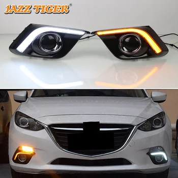JAZZ TIGRU Galben de Semnalizare Funcția Impermeabil ABS 12V Auto DRL LED Diurne Lumina Zilei Pentru Mazda 3 2016