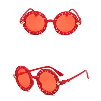 ASOUZ 2020 Noua Moda pentru Bărbați și Copii ochelari de Soare UV400 Retro Clasic de Albine Brand Bărbați și Copii Alfabetul Ochelari rotunzi