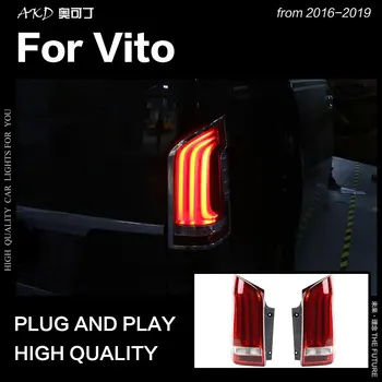 AKD Mașină de Styling pentru Vito stopuri-2018 Noul Vito spate cu LED-uri Lampa cu LED DRL Rândul său Dinamic de Semnal Frână Inversă Accesorii auto
