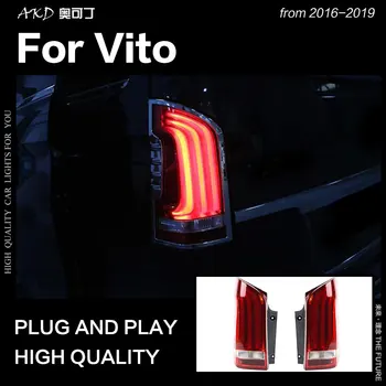 AKD Mașină de Styling pentru Vito stopuri-2018 Noul Vito spate cu LED-uri Lampa cu LED DRL Rândul său Dinamic de Semnal Frână Inversă Accesorii auto
