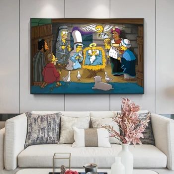 Simpson Panza de Artă Postere si Printuri Film Poze Arta de Perete, Tablouri Canvas Cameră Agățat Imagini pentru Copil de Cameră Decor