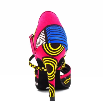 2018 Noi evkoodance Profesional Pantofi de Dans African Roșu de sex feminin latino-Salsa Dans Pantofi Pentru Femei și fete Evkoo-491