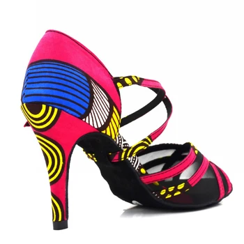 2018 Noi evkoodance Profesional Pantofi de Dans African Roșu de sex feminin latino-Salsa Dans Pantofi Pentru Femei și fete Evkoo-491