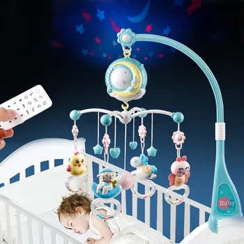 Pat de copil telefoane Mobile, Jucării Zornăitoare Pat Bell Carusel Pentru Pătuțuri de Proiecție pentru Copii de Jucarie 0-12 luni Pentru nou-Nascuti