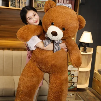 120-160 cm Dimensiuni Mari Lovely Teddy Bear cu Arcul Jucării de Pluș Drăguț de Pluș Moale American Urs Perna pentru Copii Fete de ziua Îndrăgostiților