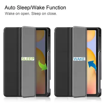 Pentru Samsung Galaxy Tab S6 Lite 10.4 inch Usoare Caz cu Auto Sleep/Wake pentru Funcția SM-P610 P615 cu Soft Film+ Pen