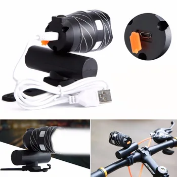 Noi Impermeabil MTB Biciclete Rutier USB Reîncărcabilă XML T6 LED-uri Lampa de Biciclete de Munte Biciclete de Lumină Casca Fața Ciclism Lumină Lampă de Cap