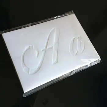 36Pcs Scrisoare Alfabet Stencil Pictura pe Perete Lemn DIY Șablon Desen cu semne de Punctuație Artă Plastică Ambarcațiuni