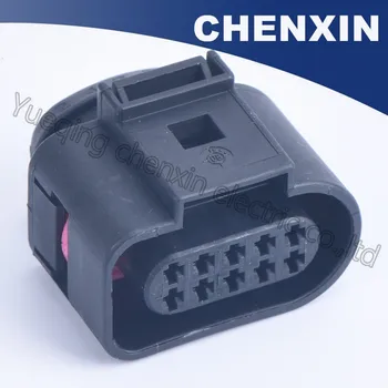 Mașină neagră rezistent la apa adaptor conector 10 pini (1.5) de sex feminin 1J0 973 715 sârmă conector auto priza de alimentare