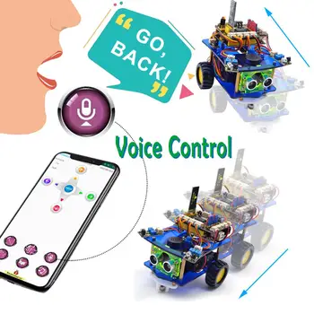 Keyestudio Desktop Mini Bluetooth Inteligent Robot Car Kit-V3.0 pentru Arduino Robot STEM/Suport Mixly blocuri de codificare
