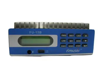 Fmuser FU-15B de Culoare Albastru radio FM Broadcast wifi wireless audio Transmitter Produs Nou Cu GP100 Antena Transport Gratuit