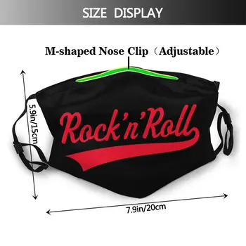 Rock and Roll Gura Masca de Fata Rock N Roll Roșu Masca Faciala Amuzant cu Filtre pentru Adult Kawai Masca