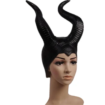De Înaltă Calitate Întunecat Vrăjitoarei Maleficent Cosplay Maleficent Costum De Vrăjitoare Rochie Neagră Horn, Pălării Petrecere De Halloween Fete Femei Adulte