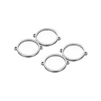 20BUC/lot Inoxidabil Oțel Rotund Cercuri Pandantive Dublu gaura Cerc Farmecele Pentru Diy Bijuterii Brățară Colier Conectori