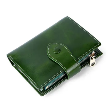 Autentic LeatherWallet Femei Retro Poseta de Monede Scurt Stil coreean Multi-Funcția de portofele pentru femei designer de lux portofele, portofel