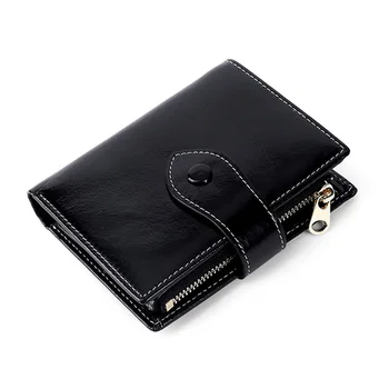 Autentic LeatherWallet Femei Retro Poseta de Monede Scurt Stil coreean Multi-Funcția de portofele pentru femei designer de lux portofele, portofel