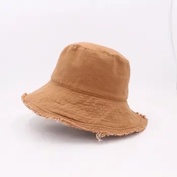 [Meltryllis] Culoare Solidă Franjuri Pescar Capac Moale de Sârmă de Aluminiu Forma de Spălare cu Apă Găleată Pălărie Femei Excursie Bazinul Pălărie