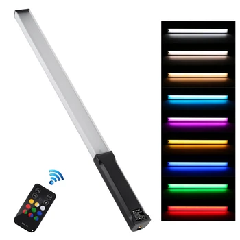 PULUZ RGB Portabil LED Baghetă luminoasă Reîncărcabilă Fotografie 9 culori Lumina Stick 12 Niveluri de Luminozitate 1000 Lumeni 3200-5600K