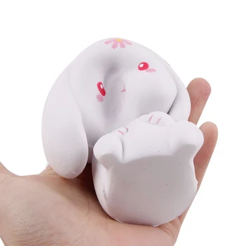 Kawaii Jumbo Iepure Moale Simulare Crema Parfumat Lent în Creștere Fragili Creative Moale de Relief de Stres Stoarce Jucării 11x10 CM