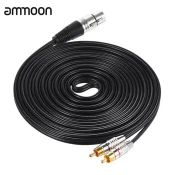 1 XLR de sex Feminin la 2 RCA Male Plug Cablu Audio Stereo Conector Y Splitter Sârmă de Cablu (5m / 16.4 ft)