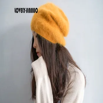 De sex feminin de iarna femei și bărbați pălărie frumoasă de Pluș nurca cașmir pălărie de iarnă camauro coreean îngroșarea Transport Gratuit JN362