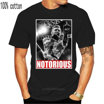 Barbati tricou Conor McGregor Notoriu Fook Logo Design Amuzant Tricou Negru funny t-shirt noutate tricou femei