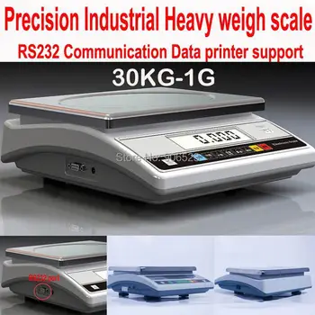 Noi Precizie cantar electronic de numarare 30 KG x 1g 419WA RS232 Imprimare industriale echilibru digital scară de bucatarie
