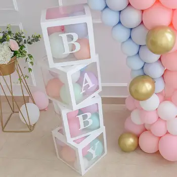 DIY Macaron Alfabet Balon Transparent Ambalare Cutie Pentru Nunta Recuzită Petrecere Decoratiuni Copii Cadou Copil de Dus Provizii