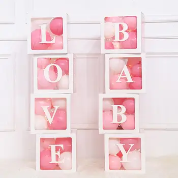DIY Macaron Alfabet Balon Transparent Ambalare Cutie Pentru Nunta Recuzită Petrecere Decoratiuni Copii Cadou Copil de Dus Provizii