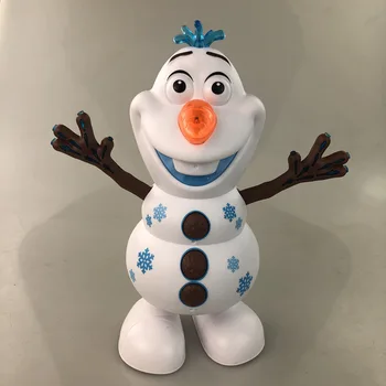 Dans om de Zăpadă Olaf Robot cu Muzica a CONDUS Lanterna Model Electric desen Animat om de Zăpadă Doll Modelul de Acțiune Cadouri de Crăciun pentru Copii Jucarii