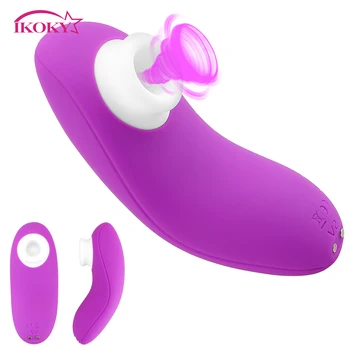 IKOKY Mini Silicon Suge Vibratorul Sex Oral G-Spot Massger Stimulator Clitoris 10 Supt Moduri Sfarcuri Clitoris Fraier Jucarii Sexuale