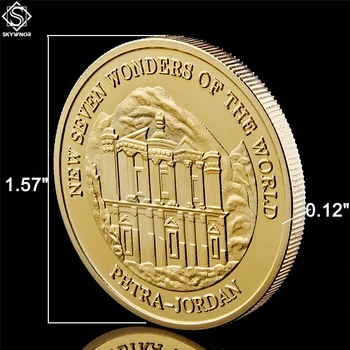 5PCS Monedă de Aur Șapte Minuni din Asia Petra Iordania Lumii Monedă Comemorativă de Colectare Decor