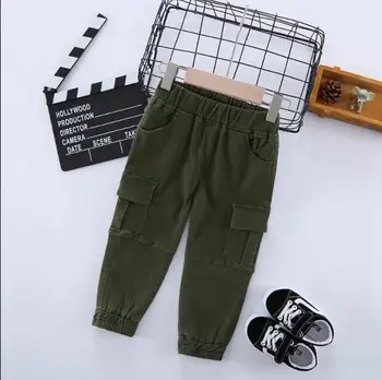 Fierbinte pantaloni baieti 2-9 ani Multi-buzunar de pantaloni de Catifea sportive și de agrement pantaloni Picior moda coreeană versatil